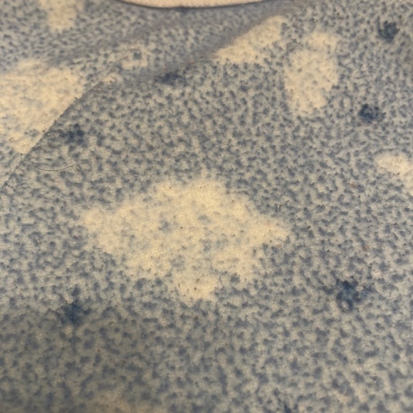 Y2K Footed pajamas winter pjs blue white clouds flame resistant zipper size 8 M - Picture 5 of 6